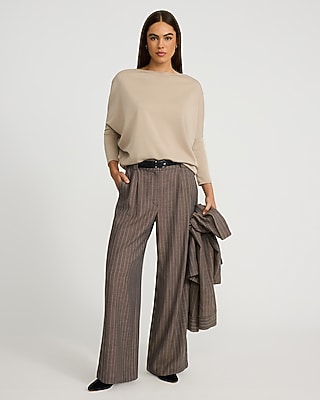 LuxEssentials Boat Neck Long Sleeve Top