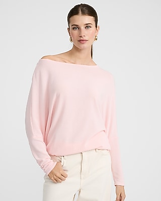Relaxed Crepe Convertible Dolman Long Sleeve Sweater