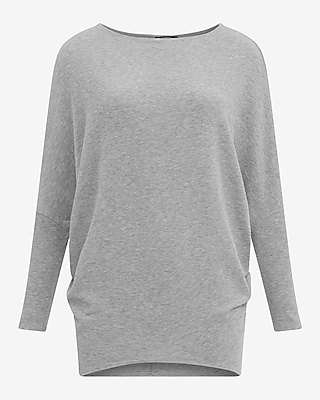 Relaxed Crepe Convertible Dolman Long Sleeve Sweater