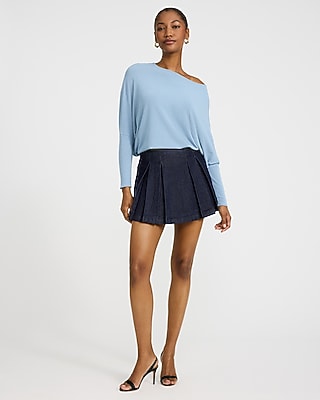 Relaxed Crepe Convertible Dolman Long Sleeve Sweater