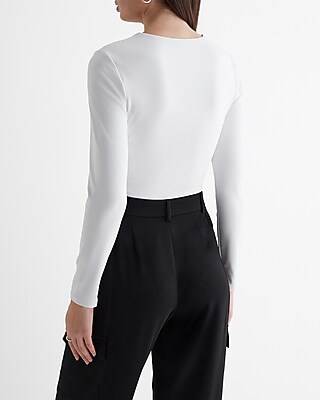 Body Contour High Compression V-wire Long Sleeve Bodysuit | Express