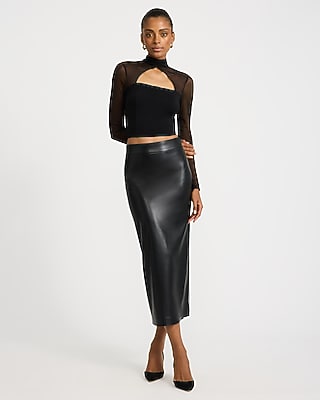 Mesh Mock Neck Keyhole Long Sleeve Top - thumbnail 9