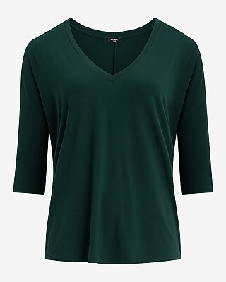 Relaxed V-Neck Three Quarter Sleeve London Tee - thumbnail 7
