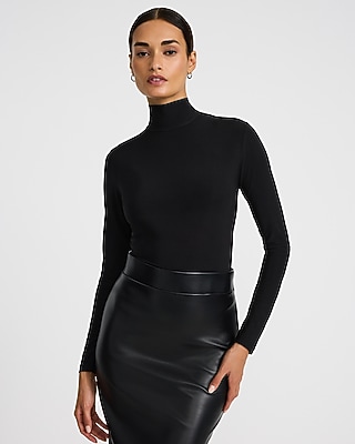 Mock Neck Long Sleeve Tee | Express