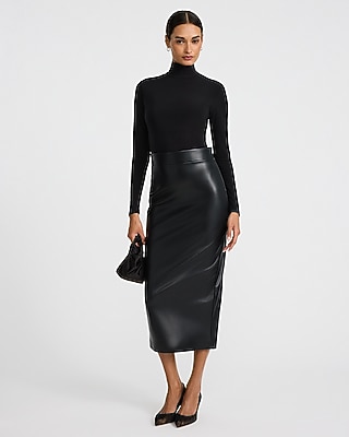 Mock Neck Long Sleeve Tee | Express