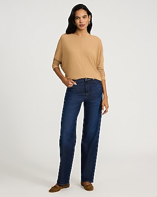 Ribbed Crew Neck Dolman Long Sleeve Tee - image 3