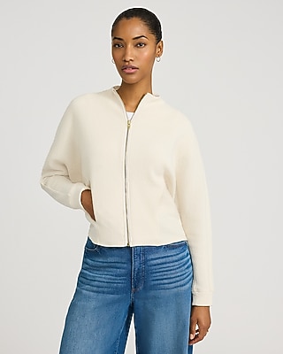 Ribbed Zip Front Jacket