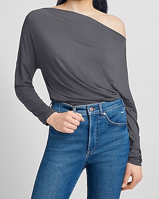 express one shoulder top