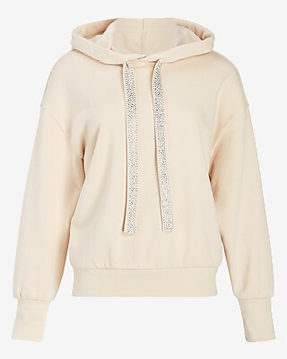 Express X You Embellished Drawstring Hoodie | Express
