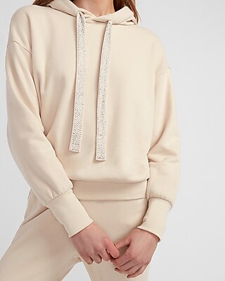 Express X You Embellished Drawstring Hoodie | Express