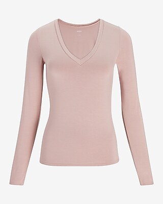 Fitted Double Layer V-Neck Tee