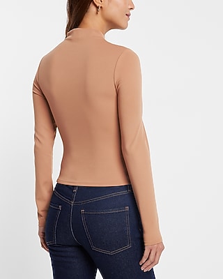 Body Contour High Compression Mock Neck Long Sleeve Tee