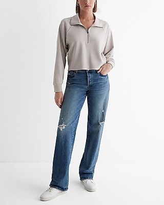 Quarter Zip Boxy Sweatshirt