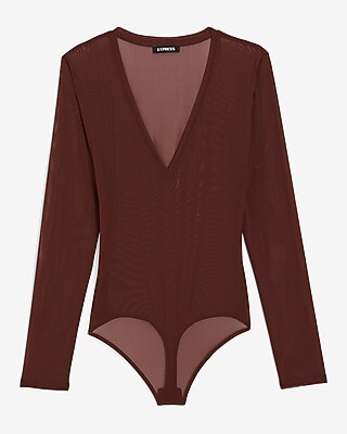 トップス PLANK PROJECT Mesh Teleco TrimBodysuit Fitted Mesh Deep V-neck Bodysuit | Express