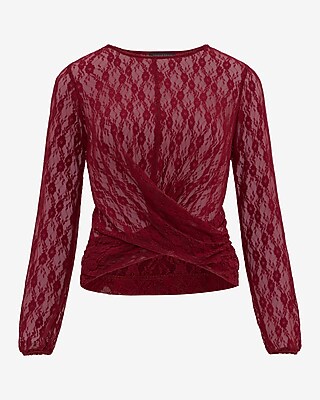 Lace Twist Front Long Sleeve Top - image 4