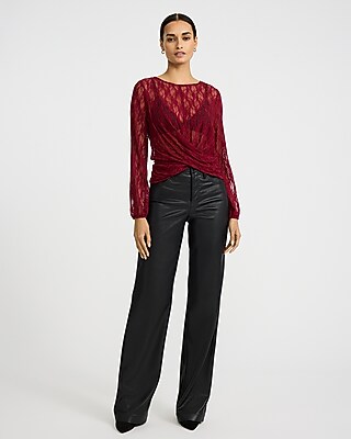 Lace Twist Front Long Sleeve Top - image 3