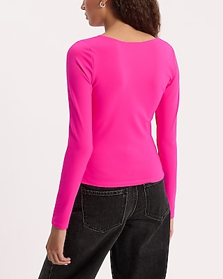 Asymmetrical Neck Long Sleeve Tee