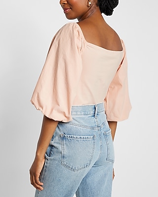 Eyelet Puff Sleeve Top