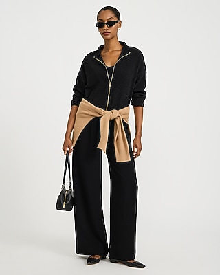エスルド モックネック L Mock Neck Zip Front Sweatshirt Jacket | Express