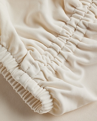 Boat Neck Long Sleeve Cinched Hem Tee