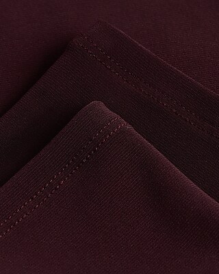 Matte Crew Neck Long Sleeve Draped Cropped Top