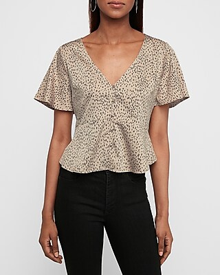 express leopard print blouse