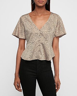 express leopard blouse