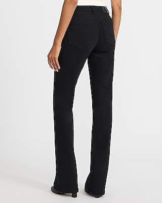 Mid Rise Black Wash Bootcut Jeans