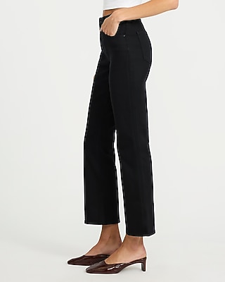 Mid Rise Bootcut Ankle Stay Black Jeans in Hyper Stretch - thumbnail 2