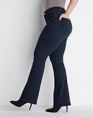 Curvy Mid Rise Dark Wash Bootcut Jeans