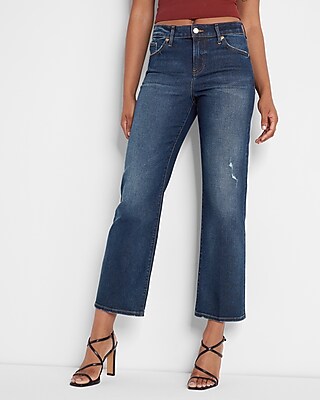 Mid Rise Dark Wash 90s Ankle Boot Jeans - image 2