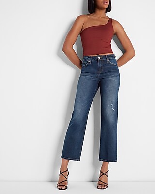 Mid Rise Dark Wash 90s Ankle Boot Jeans - image 3
