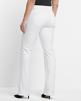 Editor Low Rise White Bootcut Jeans Express