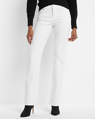 Máxima Puntualidad chisme Women's White Jeans - Express