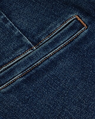Mid Rise Dark Wash Patch Pocket Bootcut Jeans