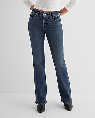Mid Rise Dark Wash Bootcut Jeans Express