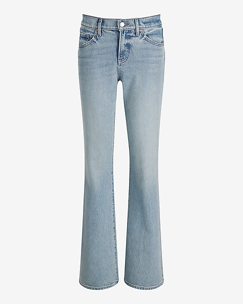 Mid Rise Light Wash Bootcut Jeans