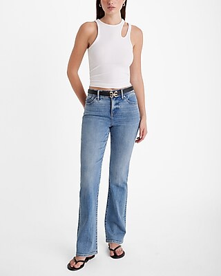 Mid Rise Medium Wash Bootcut Jeans