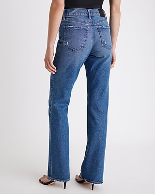 Mid Rise Medium Wash Ripped Bootcut Jeans - image 3
