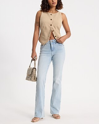 Mid Rise Light Wash Bootcut Jeans
