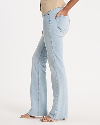 Mid Rise Light Wash Bootcut Jeans