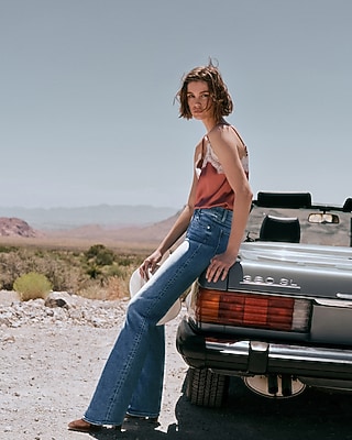 Mid Rise Medium Wash Bootcut Jeans