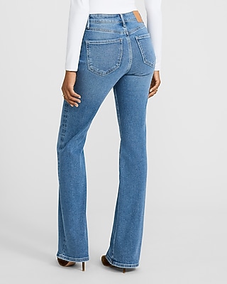Mid Rise Medium Wash Bootcut Jeans