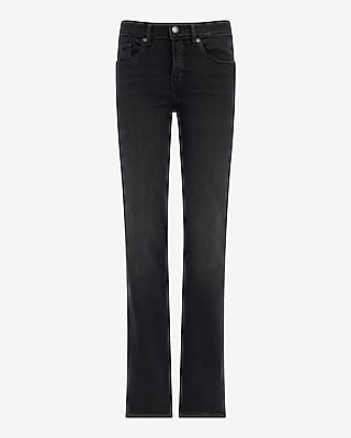 Mid Rise Black Wash Bootcut Jeans