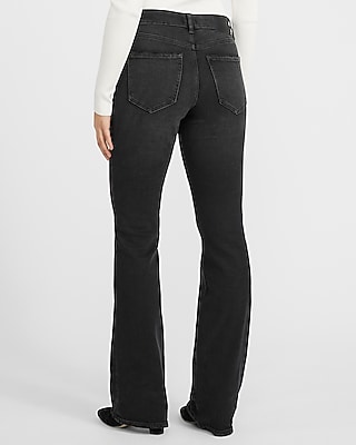 Mid Rise Black Wash Bootcut Jeans