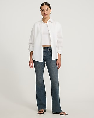 Low Rise Dark Wash Bootcut Jeans