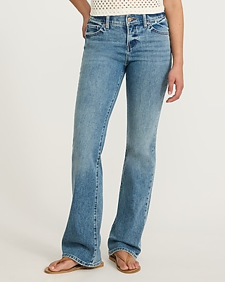 Low Slung Medium Wash Bootcut Jeans