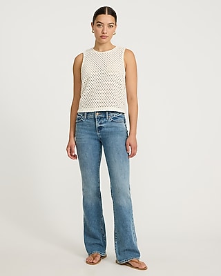 Low Slung Medium Wash Bootcut Jeans