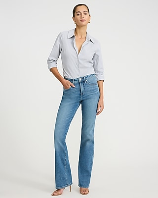 Mid Rise Medium Wash Bootcut Jeans