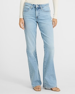 Mid Rise Light Wash Bootcut Jeans